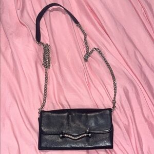 Rebecca Minkoff Elegant Black Leather Chain Bag